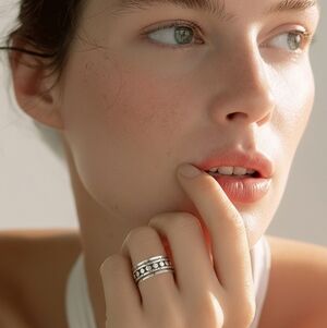 Sterling Silver spinning spinner meditation ring size 7 🆕